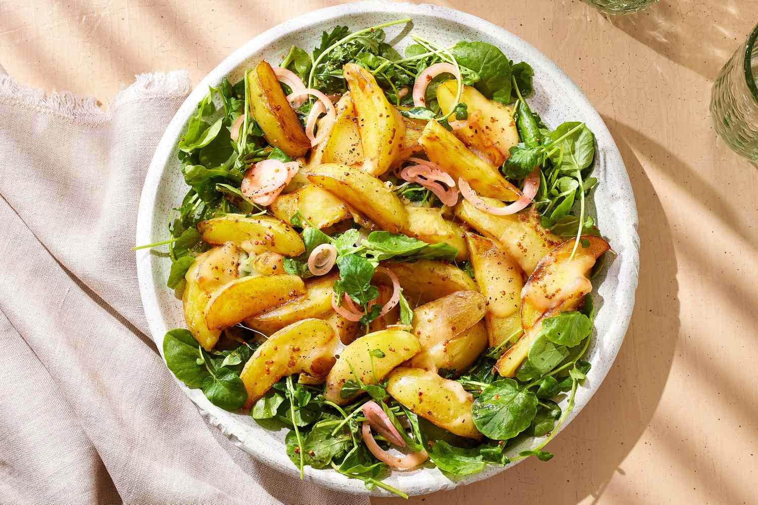 Warm Potato Salad Recipe with Fontina Cheese