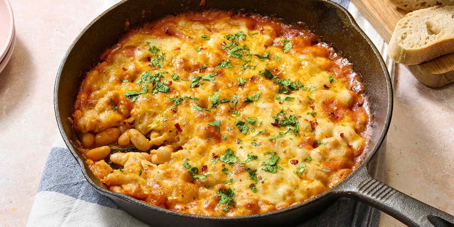 Cheesy White Bean and Tomato Bake Recipe