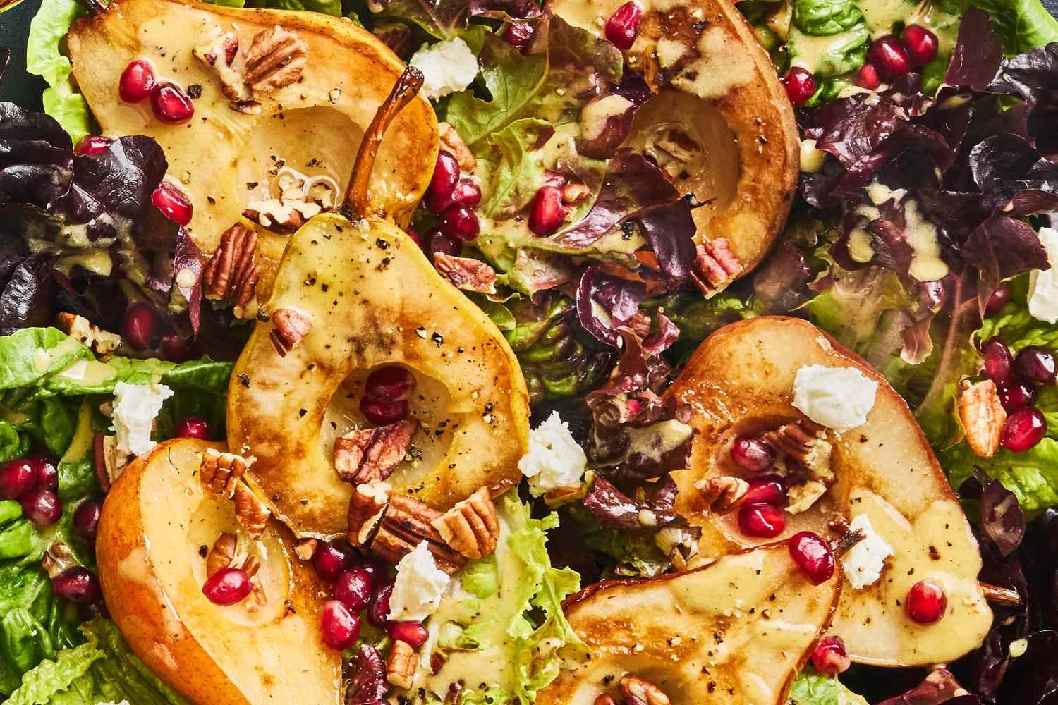 Brown Butter, Roasted Pear, and Goat Cheese Salad