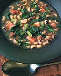 Black-Eyed-Pea Soup with Greens and Ham Recipe