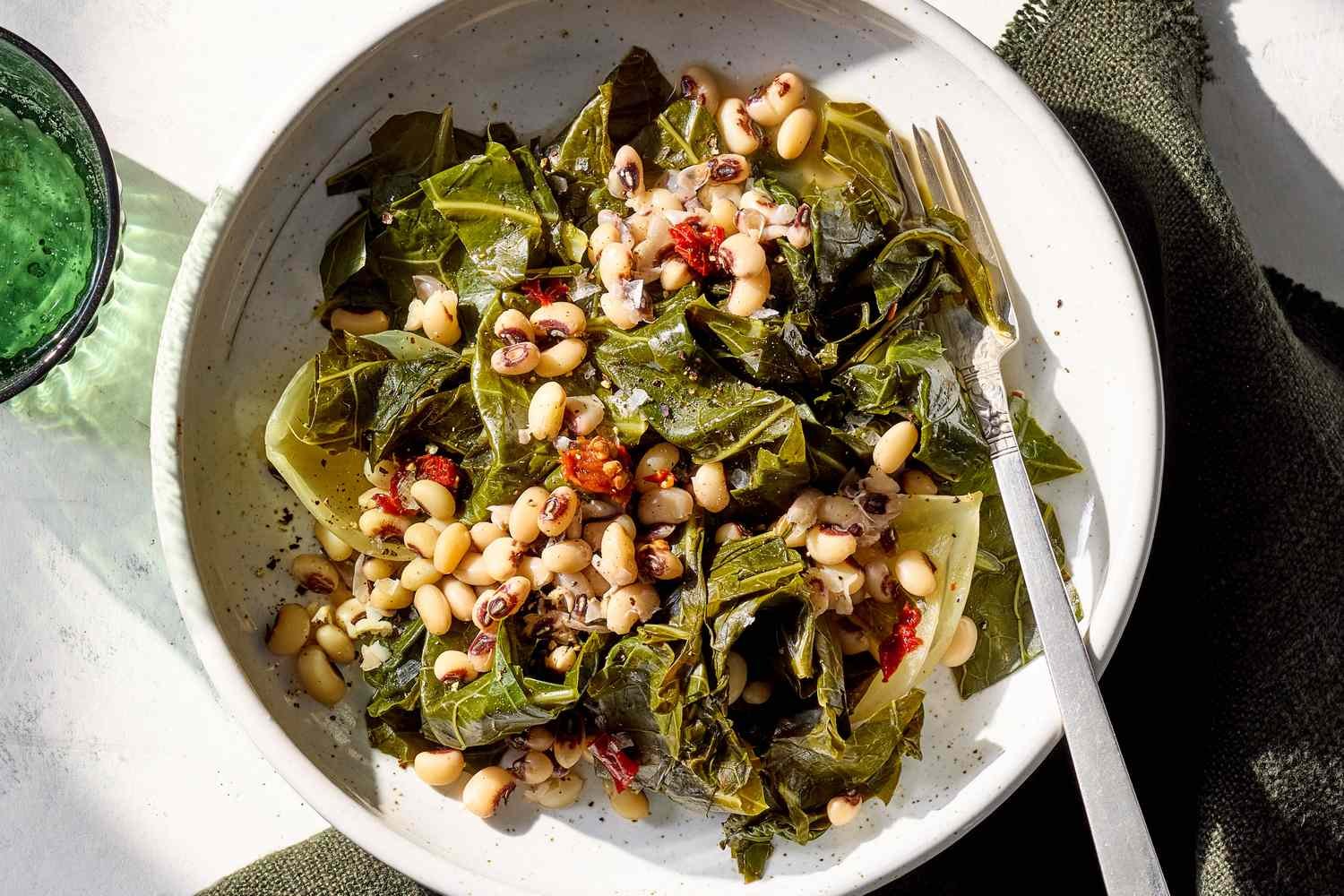 Collard Greens with Black-Eyed Peas Recipe