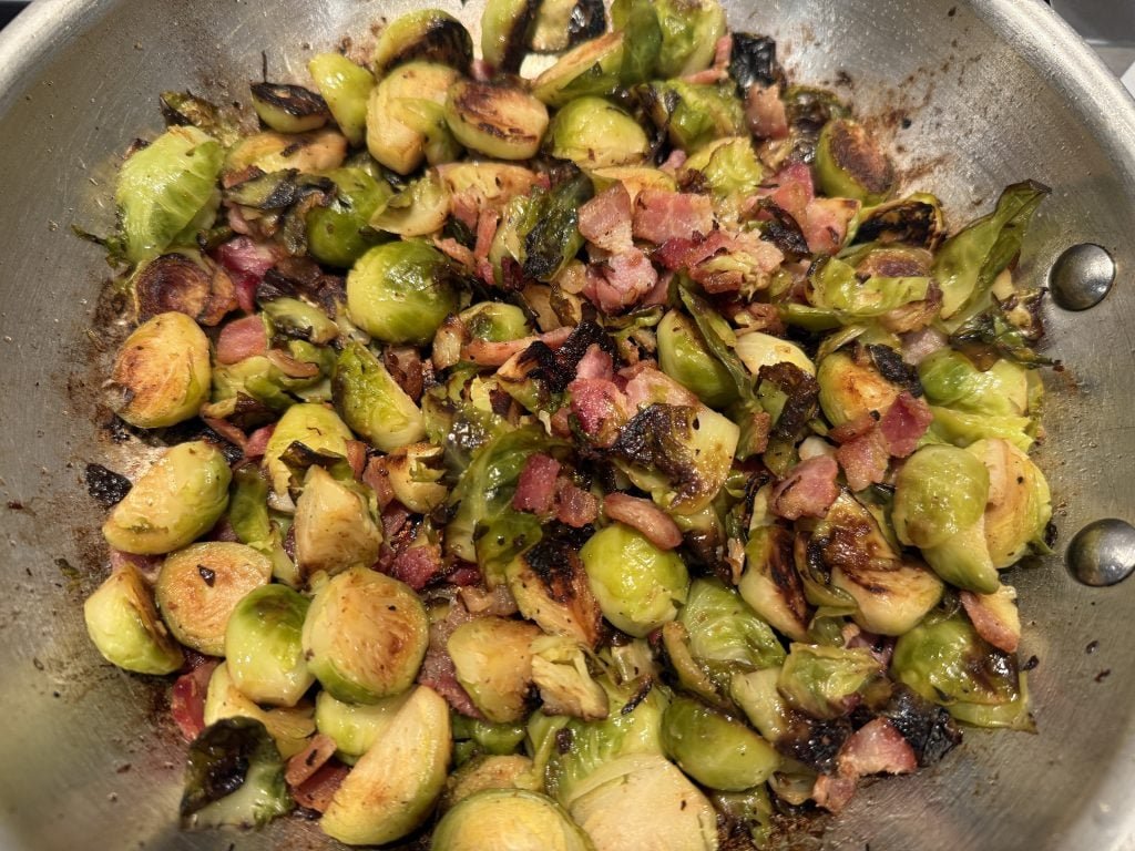 Crispy Brussels Sprouts with Bacon